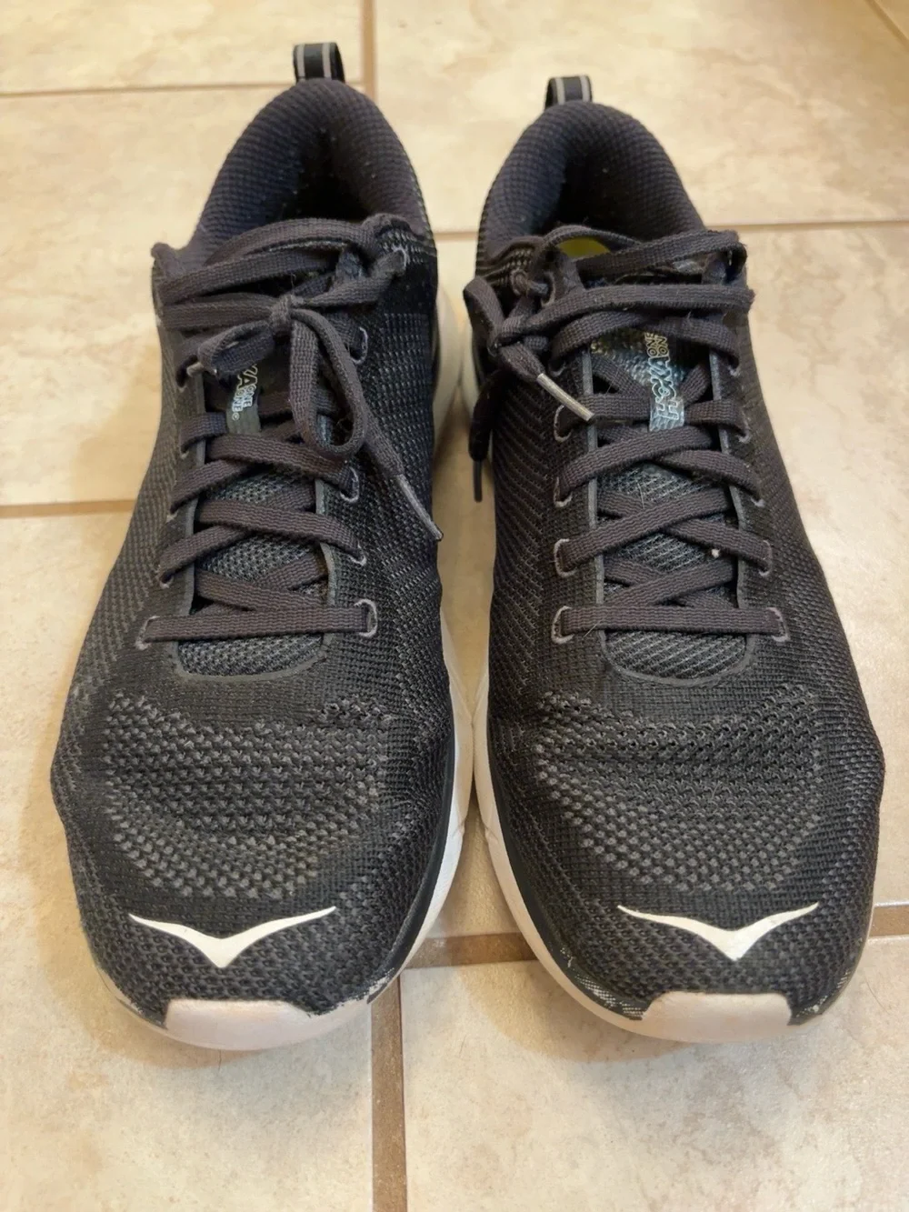 HOKA One One Hupana Running Shoes Black White Men’s Size 10